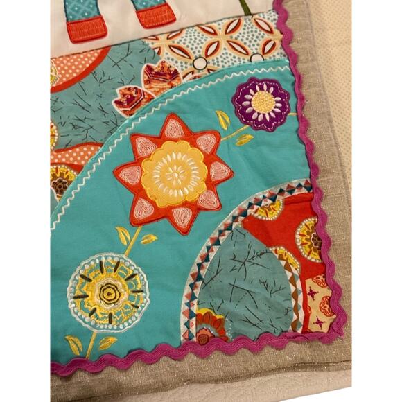 Levtex Baby Zahara Padded Comforter Elephant Quilt Colorful Crib Bedding Nursery - Picture 3 of 12